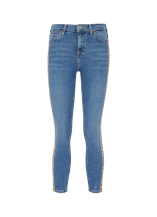 Main View - Click To Enlarge - TOPSHOP - 'Jamie' strass outseam jeans
