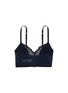 Back View - Click To Enlarge - TOPSHOP - 'Annie' lace panel satin bralette