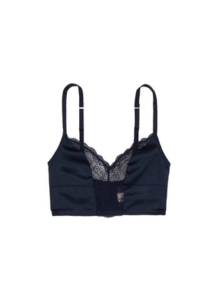 Main View - Click To Enlarge - TOPSHOP - 'Annie' lace panel satin bralette