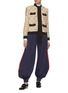 Figure View - Click To Enlarge - GUCCI - Rose print marocain pussybow jacket