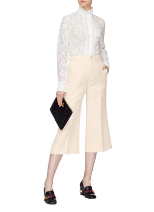 Figure View - Click To Enlarge - GUCCI - Flared suiting culottes