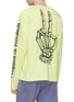 Back View - Click To Enlarge - VYNER ARTICLES - Skeleton hand graphic slogan print long sleeve T-shirt