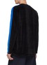 Back View - Click To Enlarge - NOON GOONS - 'Fuel' stripe sleeve velour top