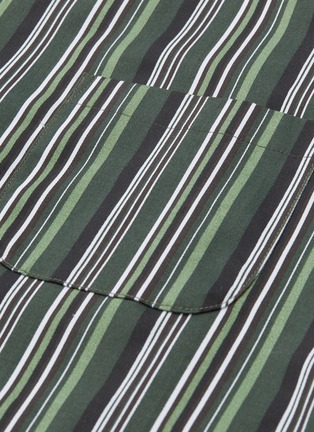  - NOON GOONS - 'Pharcyde' stripe twill short sleeve shirt