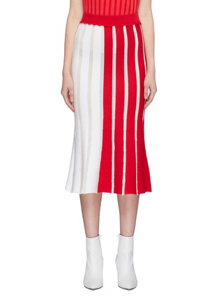 Main View - Click To Enlarge - PH5 - 'Hazel' colourblock stripe knit skirt