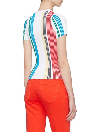 Back View - Click To Enlarge - PH5 - Stripe rib knit top
