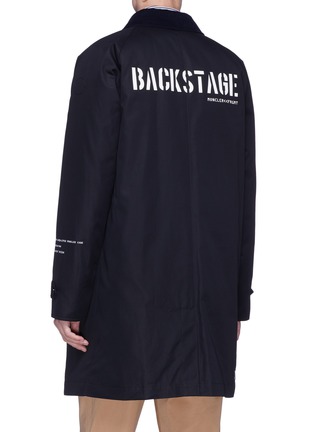 Back View - Click To Enlarge - MONCLER - x Fragment Hiroshi Fujiwara 'Backstage' print down coat