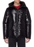 Main View - Click To Enlarge - MONCLER - x Craig Green 'Tang' logo patch hooded down puffer jacket