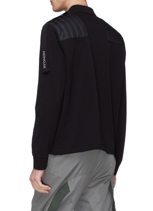 Back View - Click To Enlarge - MONCLER - x Craig Green quilted shoulder panel long sleeve polo shirt