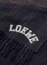 Detail View - Click To Enlarge - LOEWE - Logo chenille patch colourblock pinstripe scarf