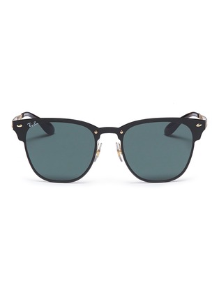 Main View - Click To Enlarge - RAY-BAN - 'Blaze Clubmaster' metal square sunglasses