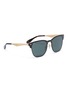 Figure View - Click To Enlarge - RAY-BAN - 'Blaze Clubmaster' metal square sunglasses