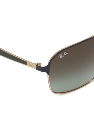 Detail View - Click To Enlarge - RAY-BAN - 'RB3570' metal square sunglasses