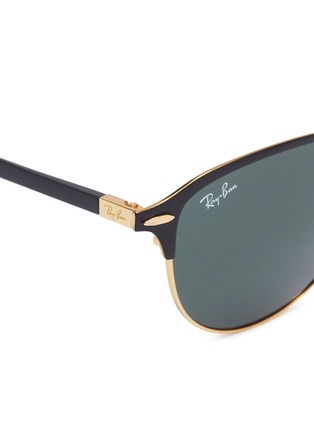 Detail View - Click To Enlarge - RAY-BAN - 'RB3596' metal round sunglasses