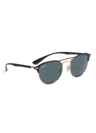 Figure View - Click To Enlarge - RAY-BAN - 'RB3596' metal round sunglasses