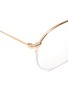 Detail View - Click To Enlarge - THOM BROWNE  - Browbar metal round optical glasses