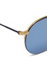 Detail View - Click To Enlarge - THOM BROWNE  - Browbar metal round sunglasses