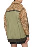 Back View - Click To Enlarge - 10753 - Leopard print leather yoke lace-up jacket