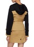 Back View - Click To Enlarge - 10753 - Belted asymmetric trench panel hoodie