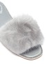 Detail View - Click To Enlarge - RENÉ CAOVILLA - Strass trim mink fur slide sandals