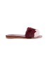 Main View - Click To Enlarge - RENÉ CAOVILLA - Strass trim colourblock mink fur slide sandals