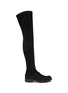 Main View - Click To Enlarge - RENÉ CAOVILLA - Strass trim suede thigh high boots
