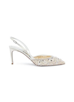 Main View - Click To Enlarge - RENÉ CAOVILLA - Embellished lace slingback pumps