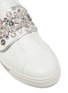 Detail View - Click To Enlarge - RENÉ CAOVILLA - Strass strap leather flatform sneakers