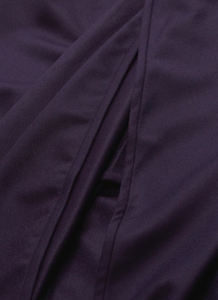 Detail View - Click To Enlarge - MATÉRIEL - Sash tie neck gathered twist front wool wrap dress