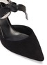 Detail View - Click To Enlarge - PROENZA SCHOULER - Metal ring tie suede and leather d'Orsay pumps