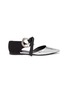 Main View - Click To Enlarge - PROENZA SCHOULER - Metal ring tie leather and suede d'Orsay flats