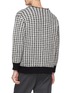 Back View - Click To Enlarge - MAISON FLANEUR - Contrast hem houndstooth cardigan