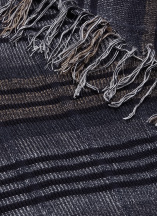  - MAISON FLANEUR - Fringe stripe micromodal blend turtleneck sweater