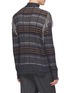 Back View - Click To Enlarge - MAISON FLANEUR - Fringe stripe micromodal blend turtleneck sweater