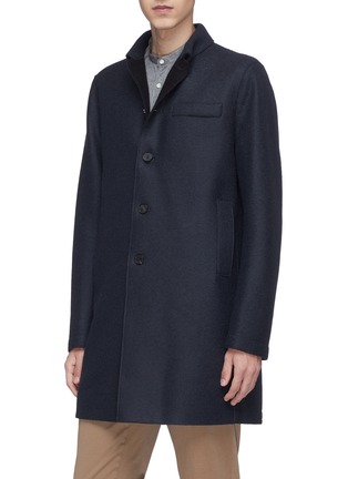 Front View - Click To Enlarge - HARRIS WHARF LONDON - Virgin wool melton mac coat