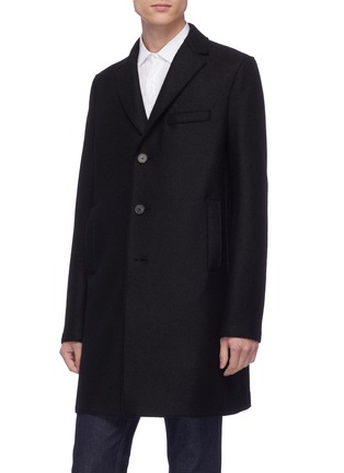 Front View - Click To Enlarge - HARRIS WHARF LONDON - Virgin wool melton boxy coat