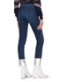 Back View - Click To Enlarge - J BRAND - 'MR DW' metallic staggered cuff skinny jeans