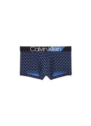 Main View - Click To Enlarge - CALVIN KLEIN UNDERWEAR - Colourblock waistband graphic print micro stretch boxer briefs