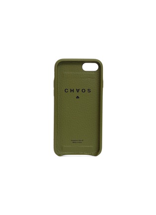 Figure View - Click To Enlarge - CHAOS - Logo jacquard strap leather iPhone 7/8 case – Khaki/Black