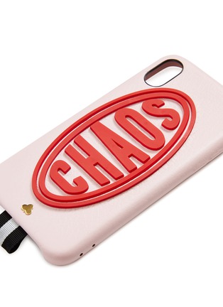 Detail View - Click To Enlarge - CHAOS - Daytona logo embossed leather iPhone X/XS case