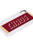 Detail View - Click To Enlarge - CHAOS - Logo jacquard strap leather iPhone X case – White/Red