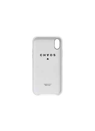 Figure View - Click To Enlarge - CHAOS - Logo jacquard strap leather iPhone X case – White/Red