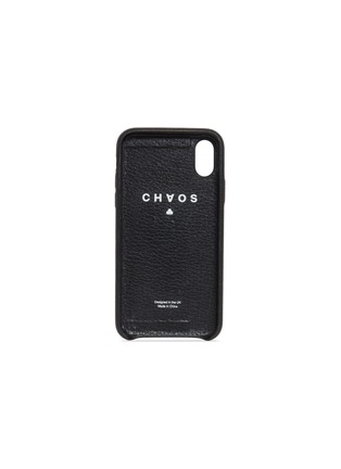 Figure View - Click To Enlarge - CHAOS - Logo jacquard strap leather iPhone X case – Black