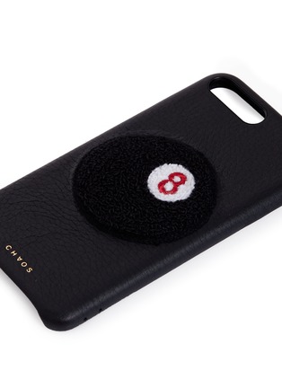 Detail View - Click To Enlarge - CHAOS - 8-ball patch leather iPhone 7 Plus/8 Plus case