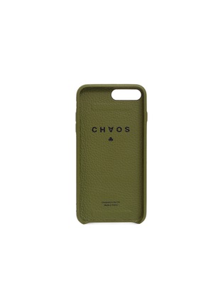 Figure View - Click To Enlarge - CHAOS - Logo jacquard strap leather iPhone 7 Plus/8 Plus case – Khaki/Black