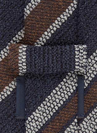 Detail View - Click To Enlarge - DRAKE'S - Variegated stripe wool-blend knit tie
