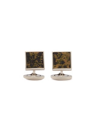 Main View - Click To Enlarge - TATEOSSIAN - Camouflage leather cufflinks