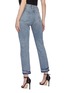Back View - Click To Enlarge - HELMUT LANG - Let-out cuff cropped straight leg jeans