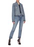Figure View - Click To Enlarge - HELMUT LANG - Let-out cuff cropped straight leg jeans