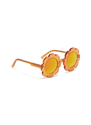 Figure View - Click To Enlarge - SONS + DAUGHTERS - 'Pixie' flower frame mirror acetate kids sunglasses